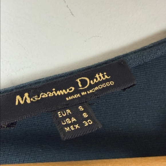 Massimo Dutti Dress Dark Green Drawstring Waist Size Small - Picture 3 of 8